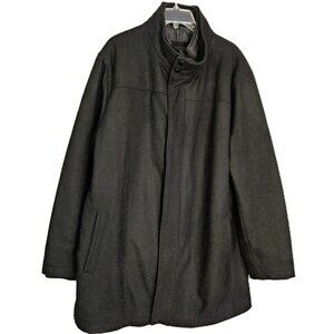 Vintage Structure Men's Wool Blend Heavly Lined Outdoor Pea Coat Size XXL/EEG